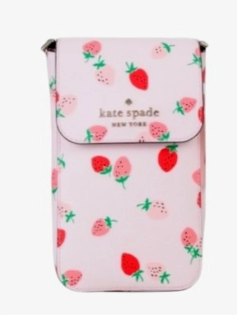 Kate Spade Staci North/South Wild Strawberry Saffiano Leather crossbody Phone